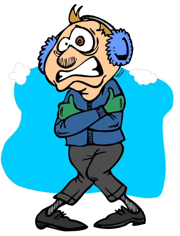 Clipart cold person