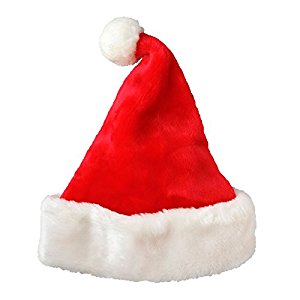Amazon.com: Cusfull Soft Plush Santa Claus Hat with Comfortable ...