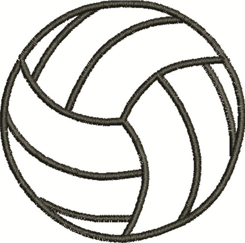 FavPro Designs Embroidery Design: Volleyball Outline 2.51 inches H ...