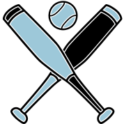 BASEBALL bats crossed like a pirate flag T-Shirt