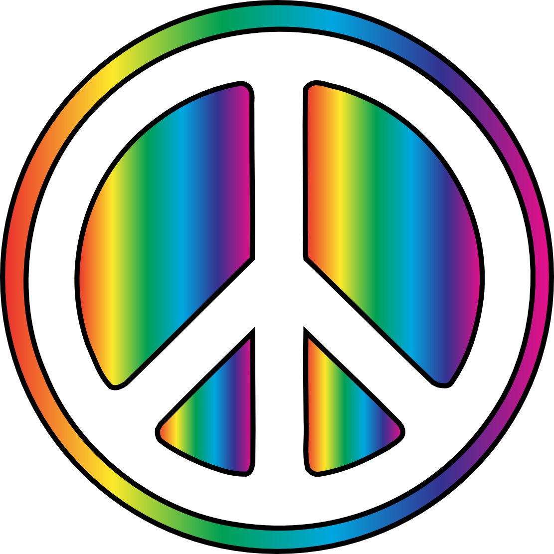 Clipart of hippy and peace sign