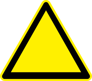 Empty Yellow Triangle Clip Art - vector clip art ...