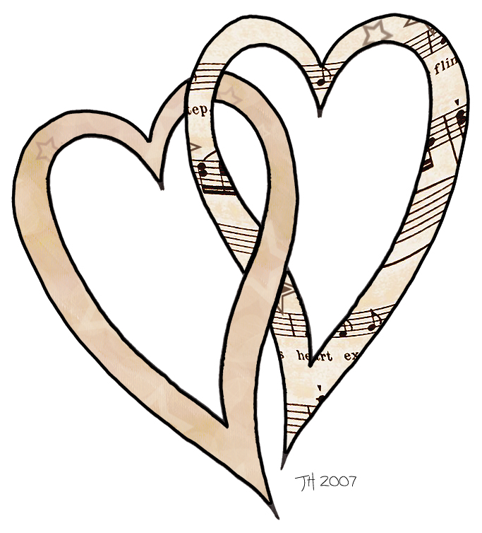 Pix For > Heart Music Note Clip Art