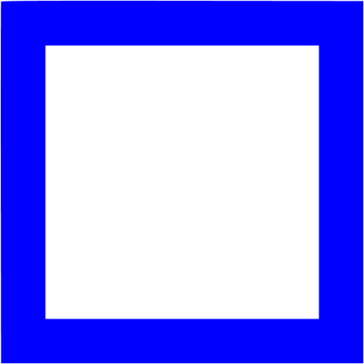 Blue square outline icon - Free blue shape icons
