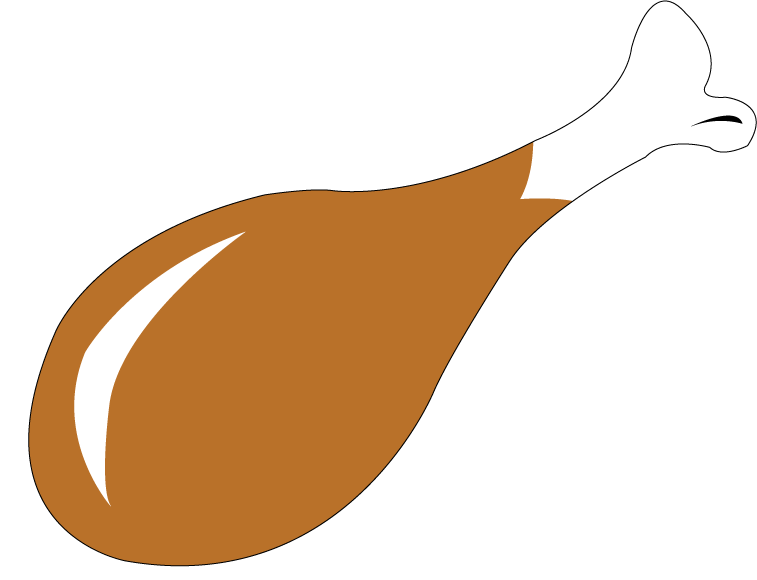 Chicken Leg Vector vector, free vector graphics