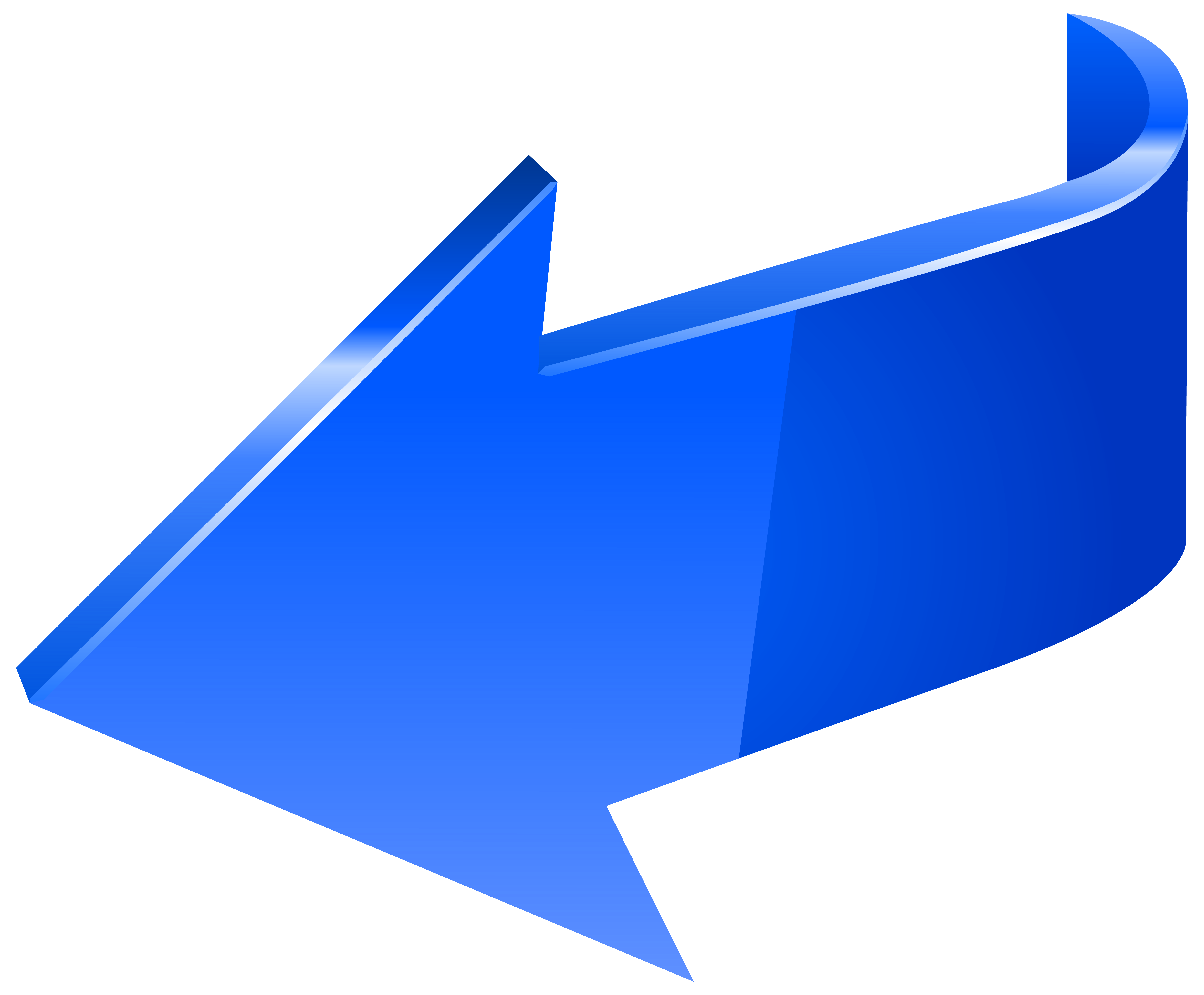 Blue Arrow Left Transparent PNG Clip Art Image