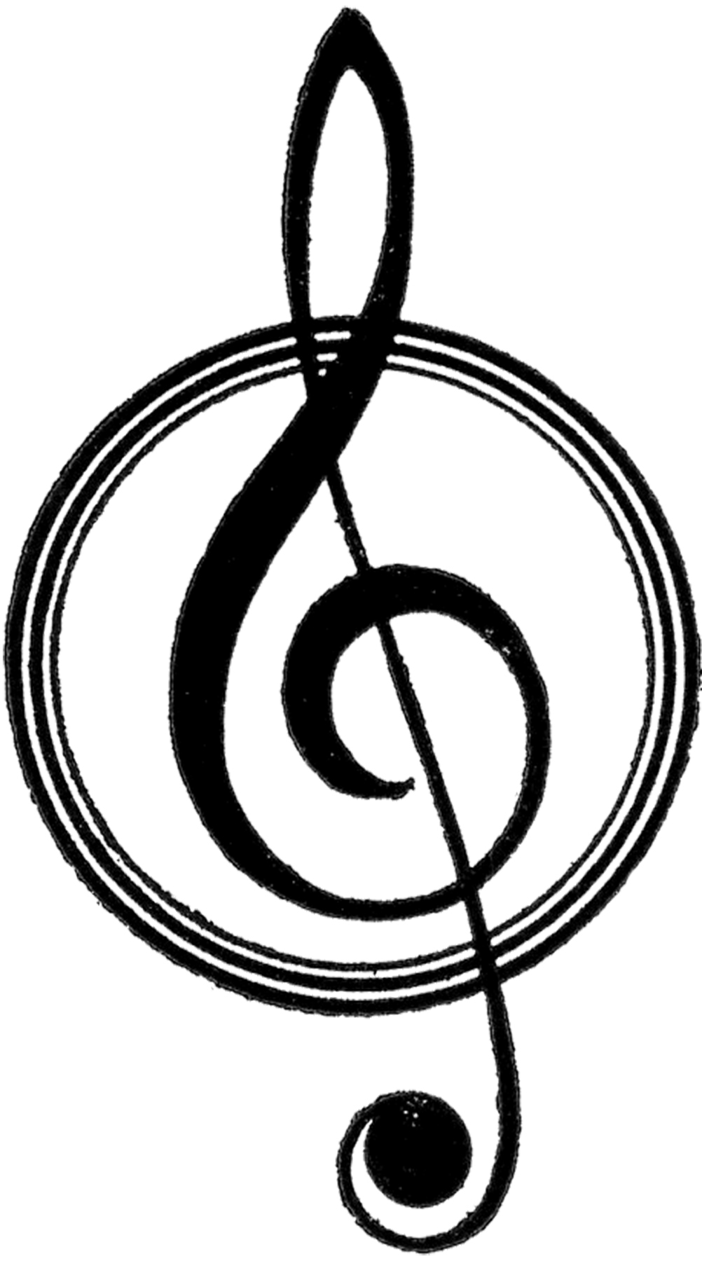 Vintage Music Clef Symbol! - The Graphics Fairy