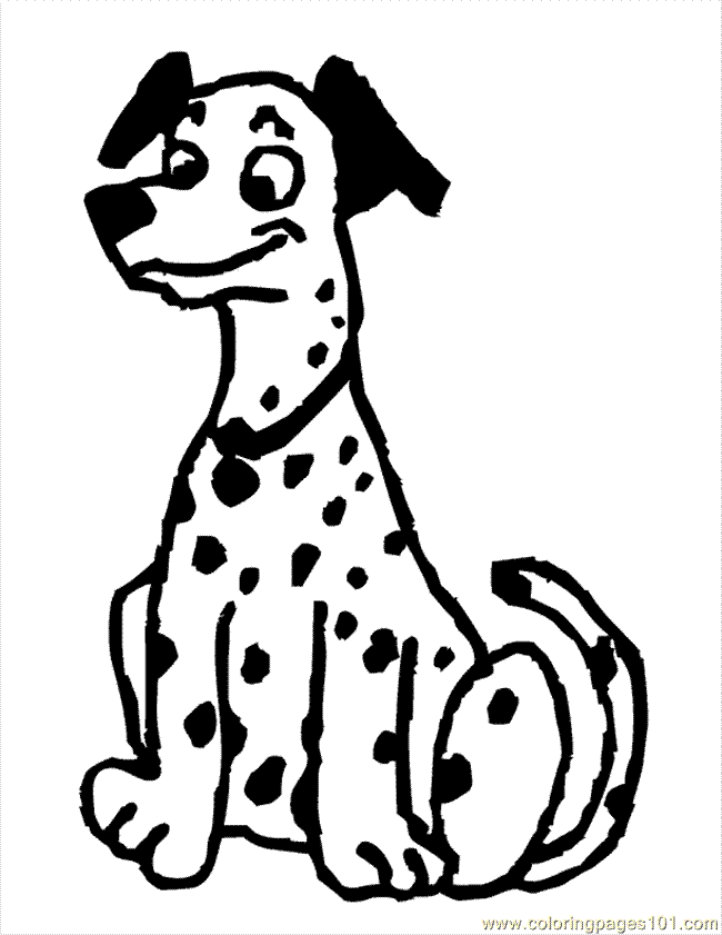 Dalmation Coloring Page - AZ Coloring Pages
