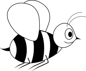 Bee black and white bumble bee black and white clip art at vector ...