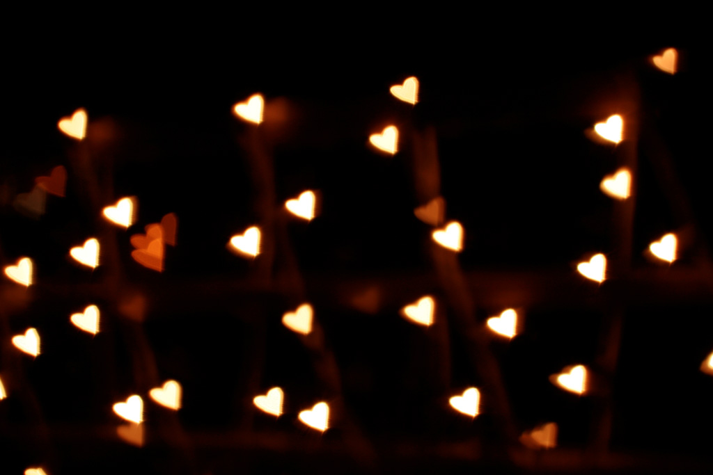 Black background with Hearts Bokeh Free PPT Backgrounds for your ...