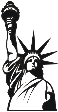 Statue of liberty head clipart