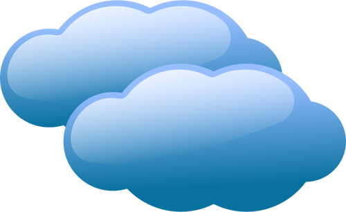 Vector illustration of weather forecast color symbol for cloudy ...