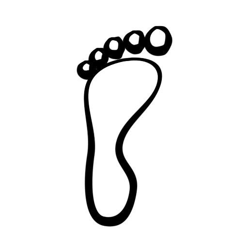 Left Foot Icon #115742 Â» Icons Etc