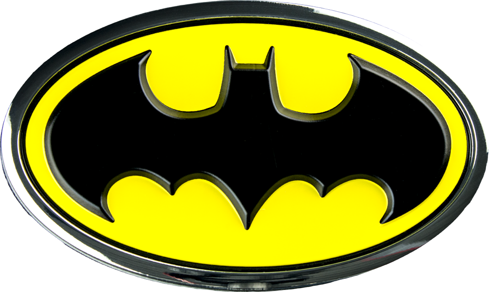 Batman - Batman Classic Logo Chrome, Black and Yellow Premium Fan ...