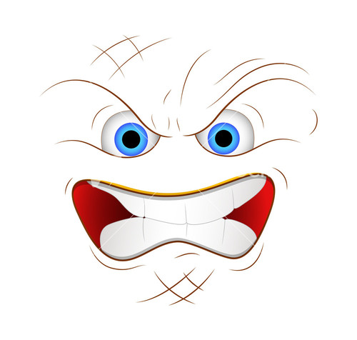 Angry Cartoon Face Expression