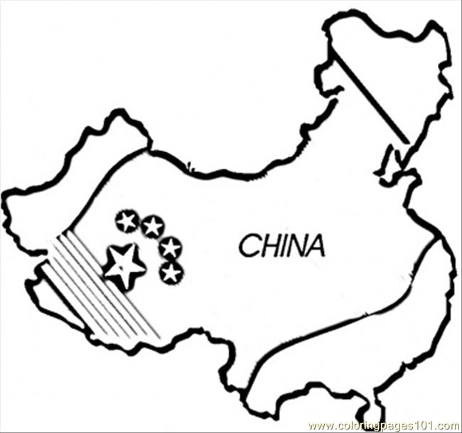 Best Photos of China Map Coloring Page - Black and White China Map ...