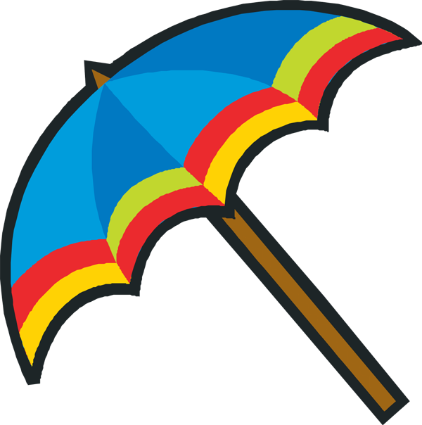 April Showers Clip Art Images - colorful umbrella