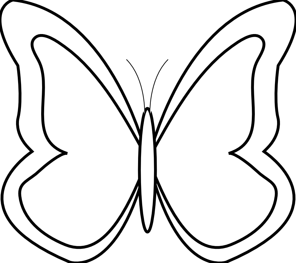 Butterfly 26 Black White Line Flower xochi.info Flowers SVG ...