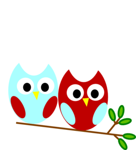 Red And Teal Owl clip art - vector clip art online, royalty free ...