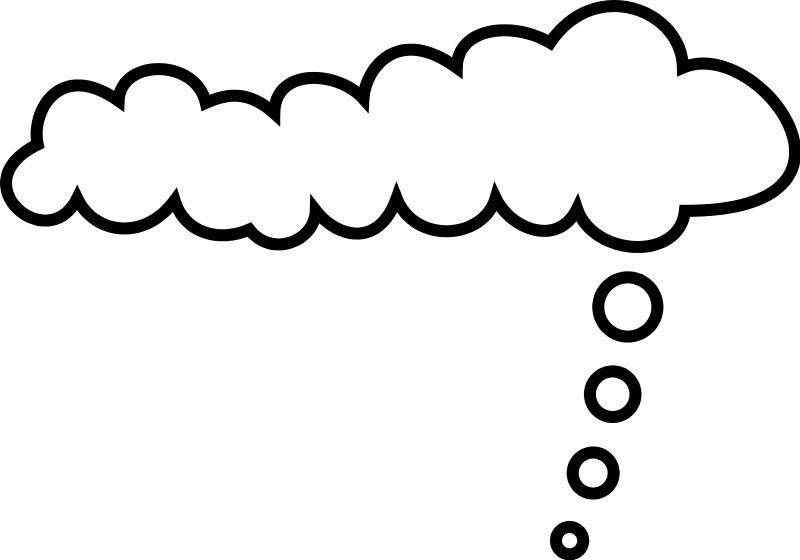 Thought Cloud vector clip art download free - Clipart-
