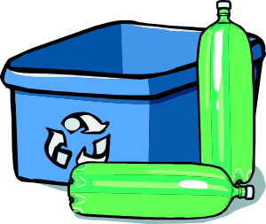 Recycling Bin And Bottles clip art - vector clip art online ...