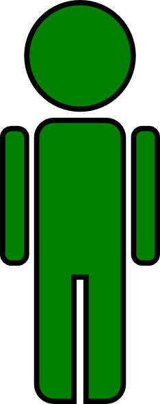 Stick Figure Man Green Clip Art - vector clip art ...