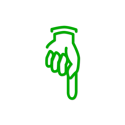 arrow06_down, arrow, down, green, hand, point, finger, icon ...