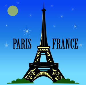 Eiffel Tower Clipart Image - Clip Art Illustration Of The Eiffel ...