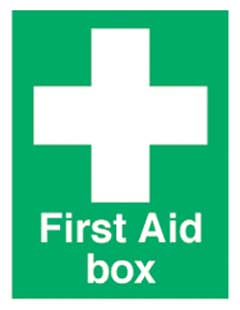 First Aid Box Sign 67mm x 50mm - SP Services (UK) Ltd