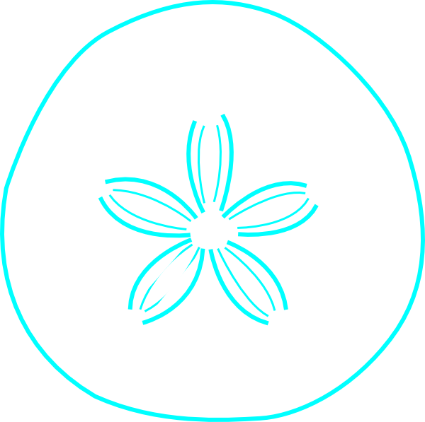 Sand Dollar Teal Clip Art - vector clip art online ...
