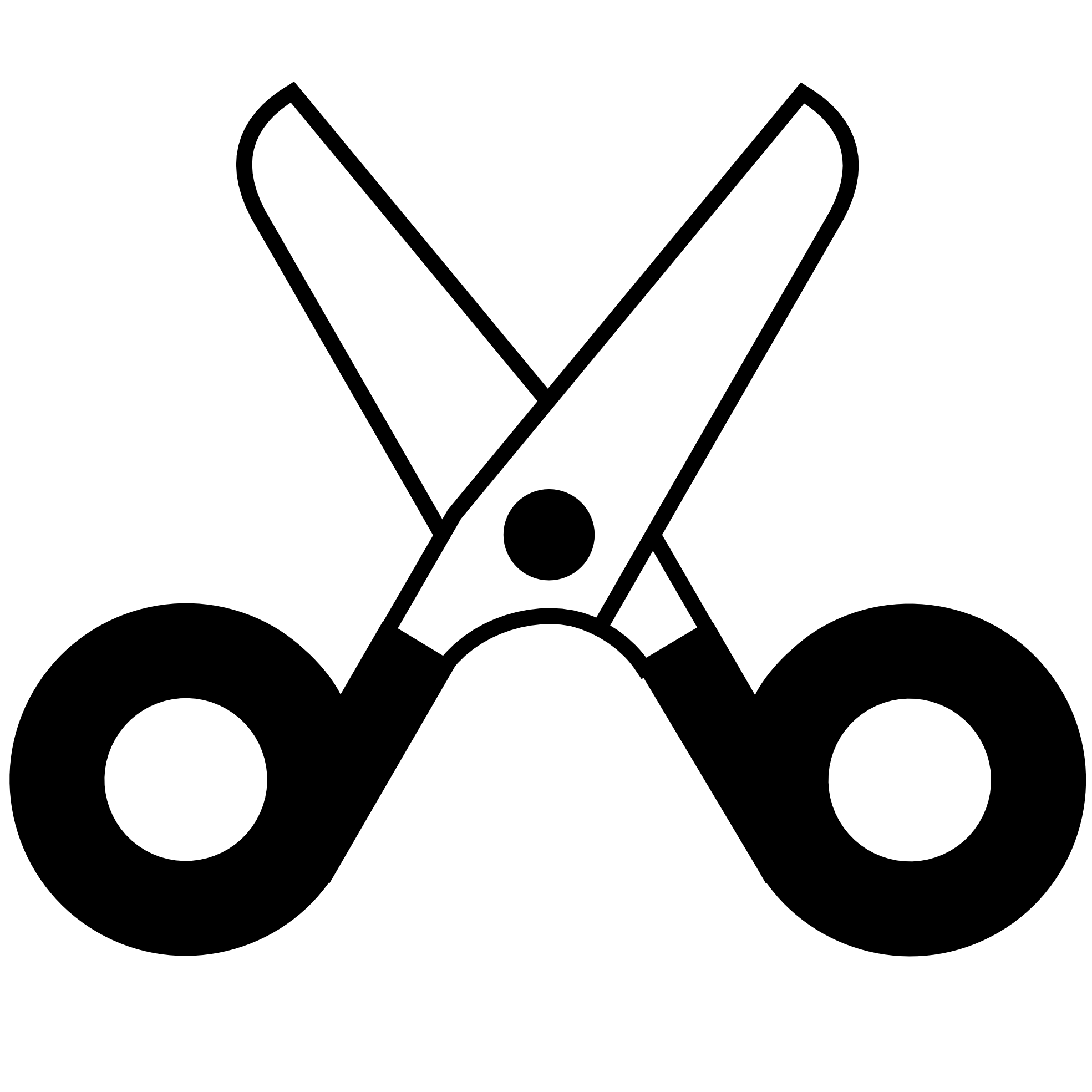 pitr scissors open icon black white line art ...