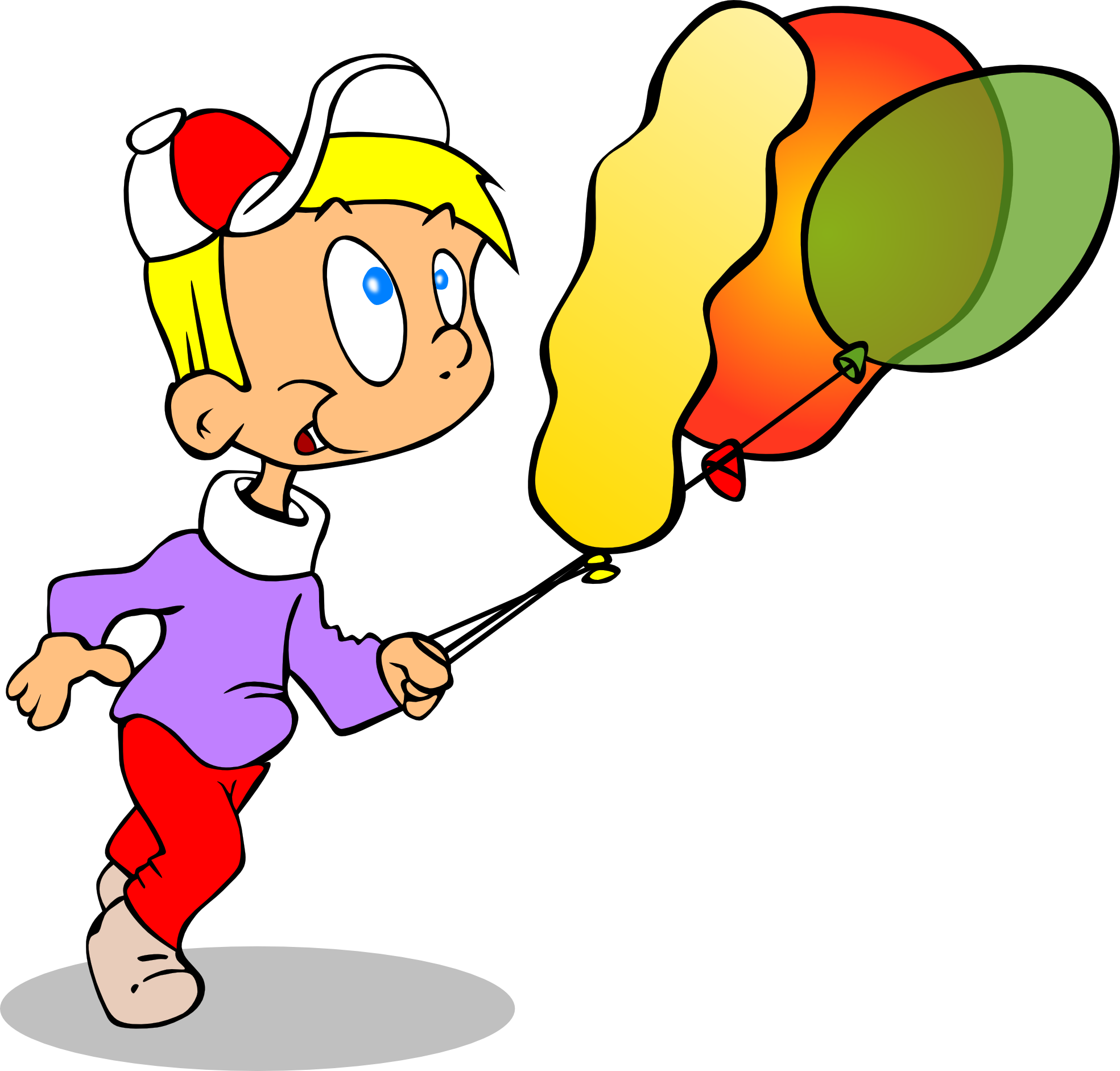 gerald g boy with balloons SVG