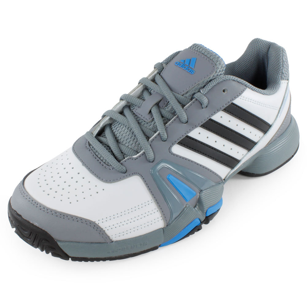 adidas Men`s Bercuda Tennis Shoes Light Gray/Black/Pride Blue