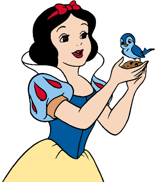 Snow white outline clipart