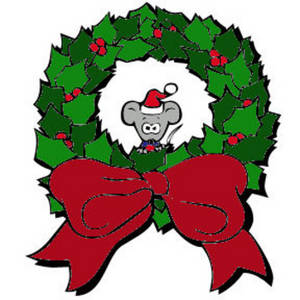 Christmas wreath clipart cute