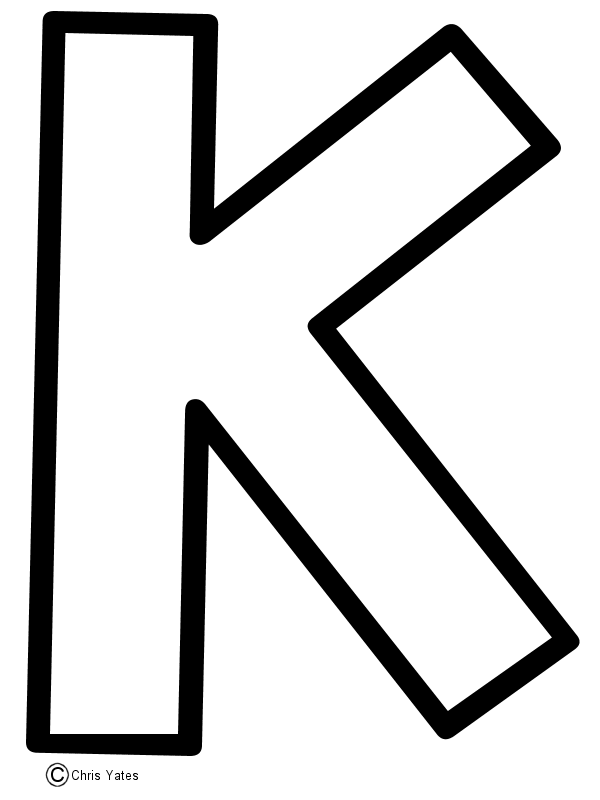 Bubble letter k clipart