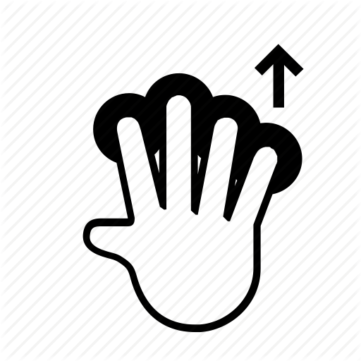 4 finger, drag, hold, tap, up icon | Icon search engine