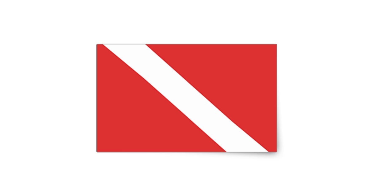 Scuba Diving Logo- Diver's Red White Flag | Zazzle
