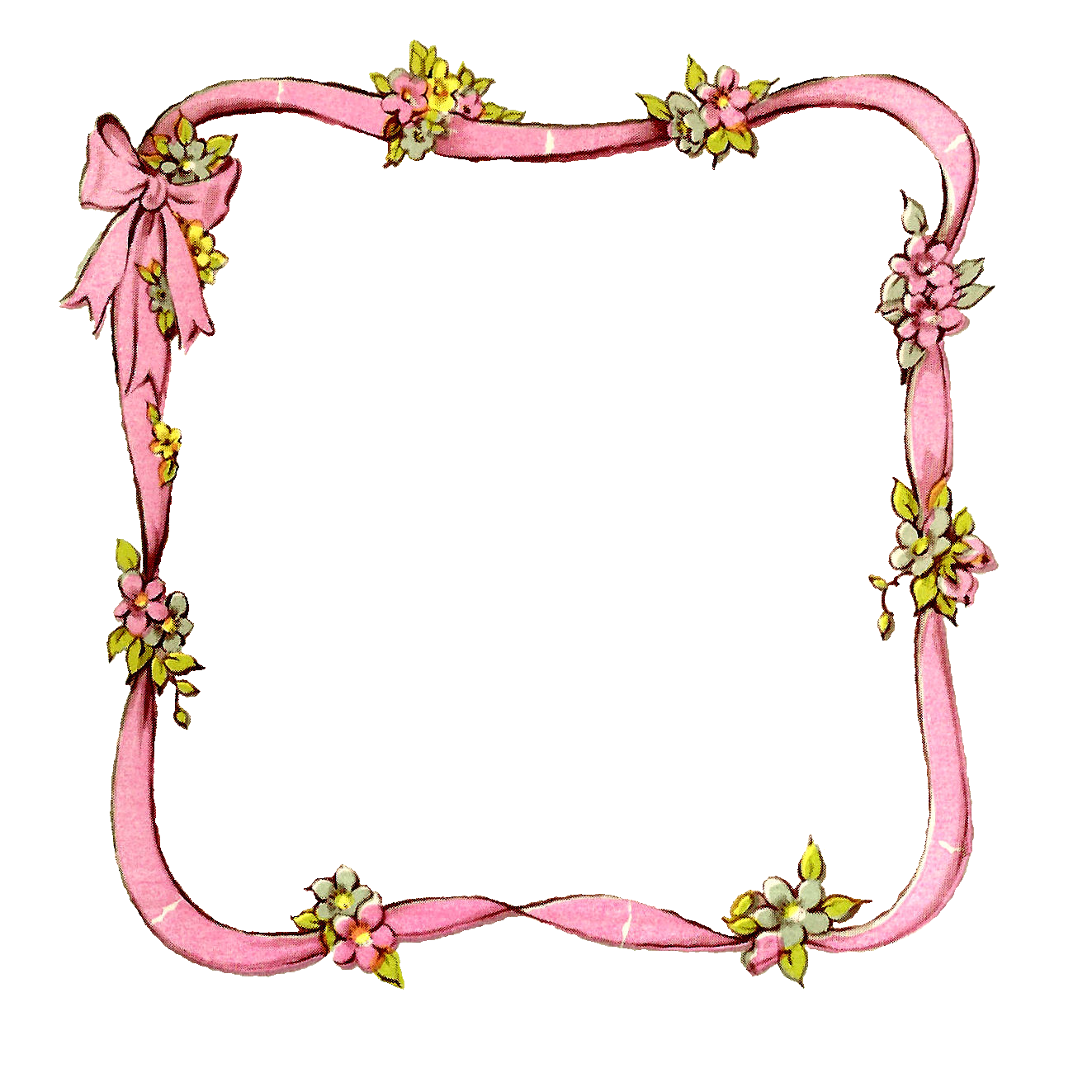Antique Images: Digital Ribbon Frame Border Illustration Paper ...