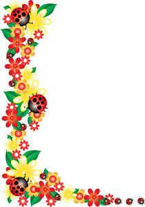 Garden Clipart Image - Clipart Illustration of a Ladybug and ...