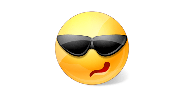 Cool Smiley With Sunglasses - Facebook Symbols and Chat Emoticons