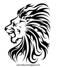 Lion tattoo, Tribal lion tattoo and Lion tattoo design
