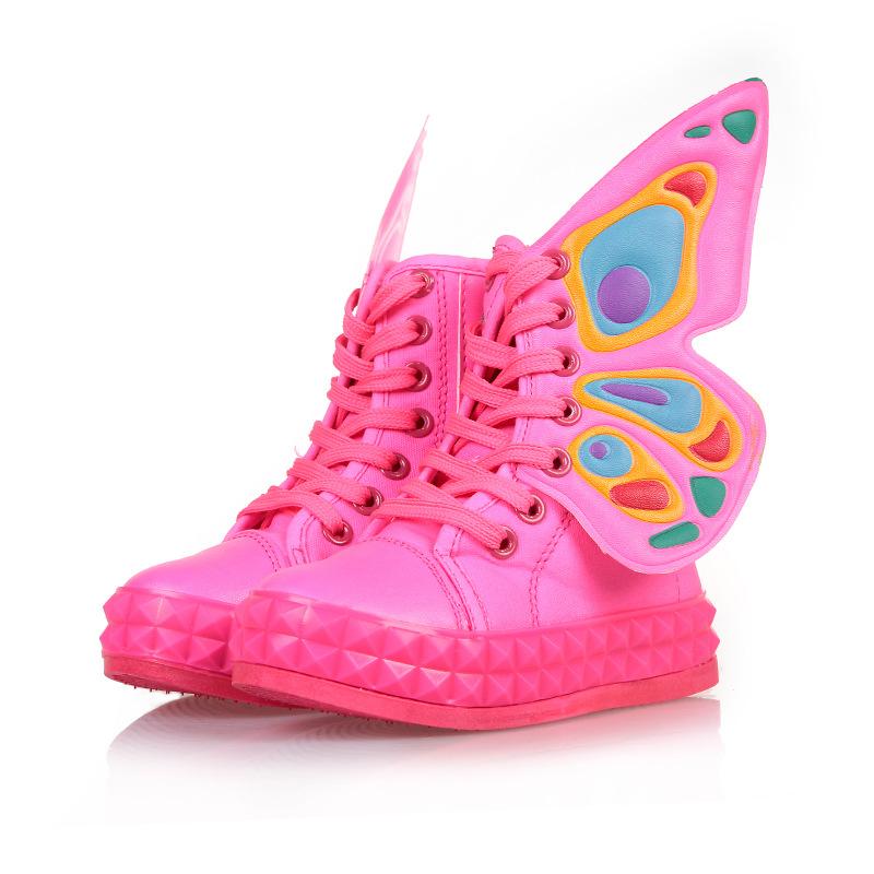 New Brand Childrens Boot With Angel Wing Canvas Shoes For Girls ...