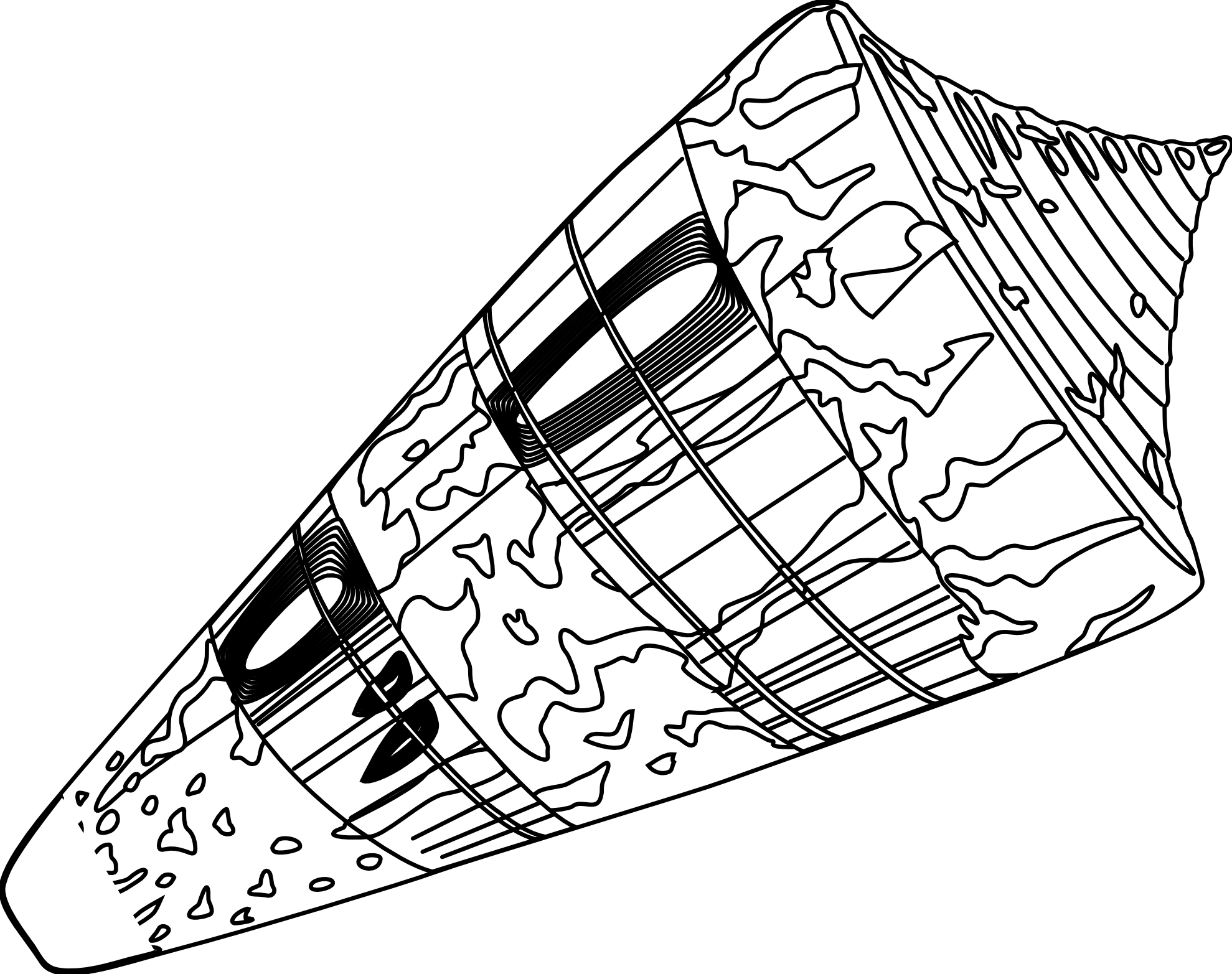 ArtFavor seashell 5 black white line art Scalable ...