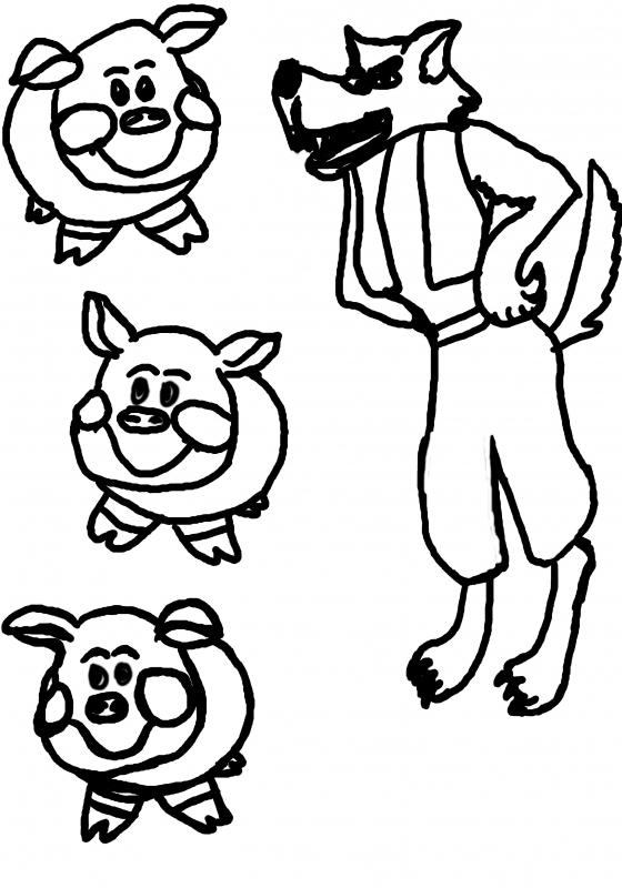 Big Bad Wolf Coloring Page | Coloring Pages Kids Collection