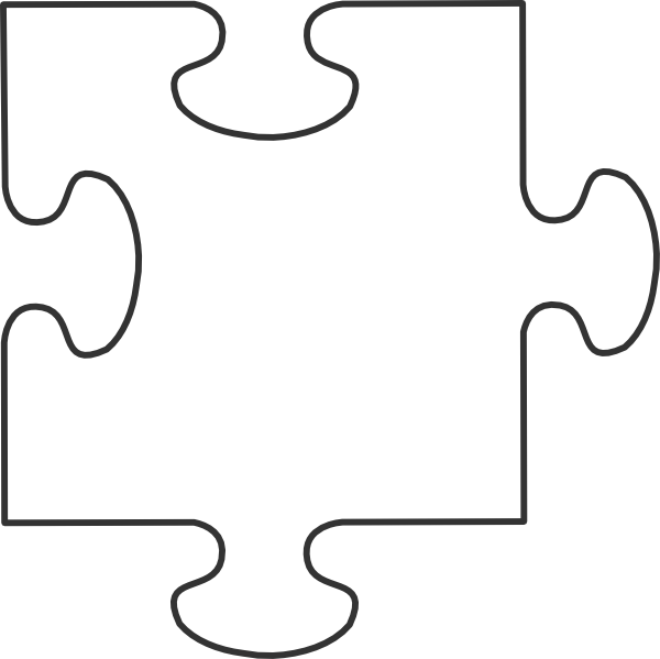 White Puzzle Piece Clip Art - vector clip art online ...