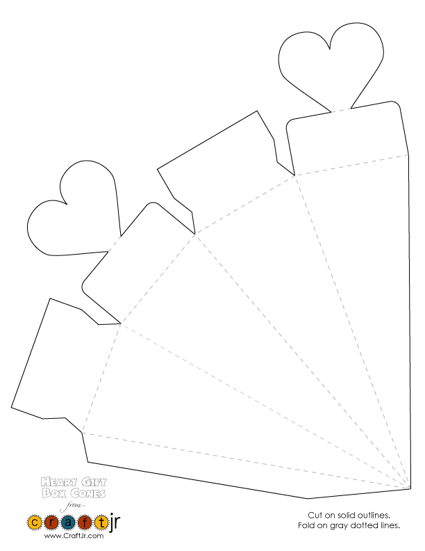 Wedding Favor & Valentine's Day Heart Gift Box Cones | Craft Jr.