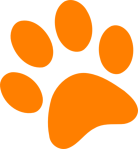 Yellow Paw Print Clip Art - vector clip art online ...
