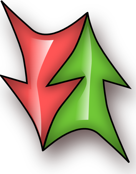 Up And Down Double Arrow clip art Free Vector