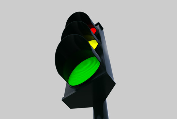 traffic stop light street 3d model